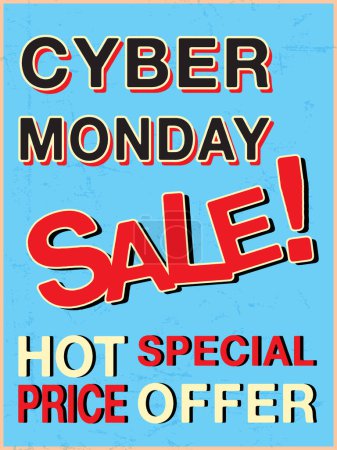 Photo for Cyber monday template, colorful illustration - Royalty Free Image