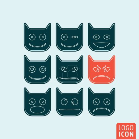 Photo for Emoticons icon isolated, colorful illustration - Royalty Free Image