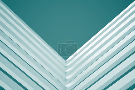 Photo for Abstract Architecture Background. Empty White Futuristic Room. 3d Render Illustration - Royalty Free Image