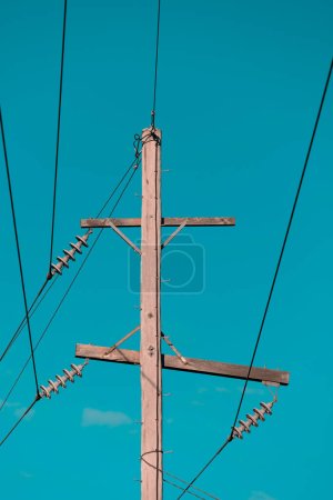 Photo for Large transmission towers. electricity cables - Royalty Free Image
