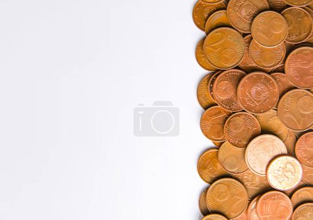 Photo for "Euro coins of different denomination released by Latvia" - Royalty Free Image
