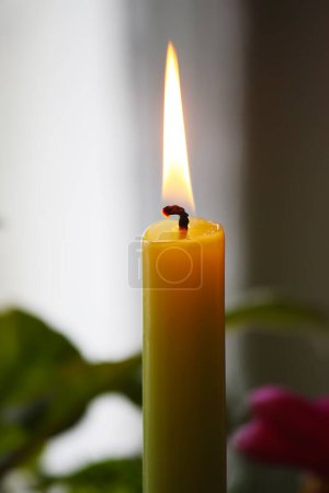Photo for Close-up view of bright candle flame - Royalty Free Image