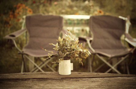 Photo for The Two picnic chairs - Royalty Free Image