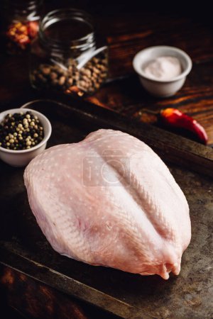 Photo for Raw chicken breast, close up - Royalty Free Image