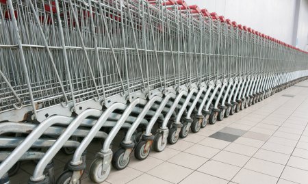 Photo for "The carts is arranged neatly." - Royalty Free Image