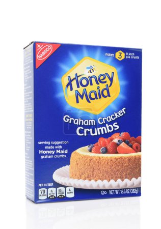 Photo for IRVINE, CALIFORNIA - AUGUST 14, 2019: A box of Honey Maid Graham Cracker Crumbs, from Nabisco. - Royalty Free Image