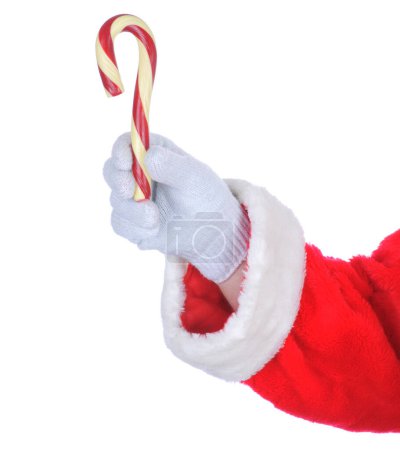 Photo for Santa Claus arm with Candy Cane - Royalty Free Image