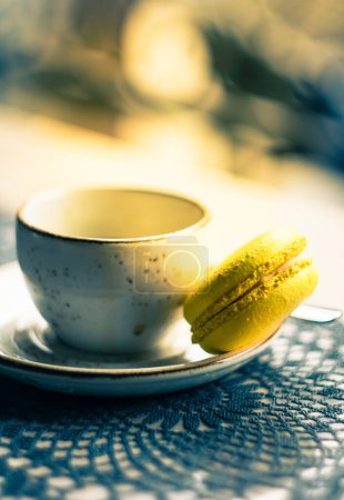 Photo for Espresso and macaroons, close up - Royalty Free Image