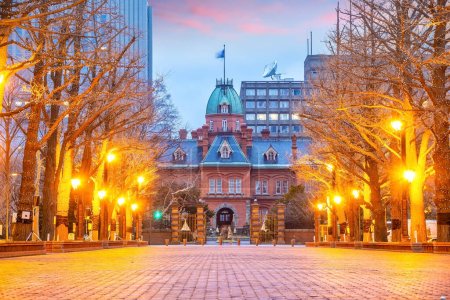 Téléchargez les photos : The historic Former Hokkaido Government Offices at twilight - en image libre de droit