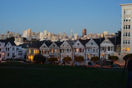 Photo for Alamo square at sunset - Royalty Free Image