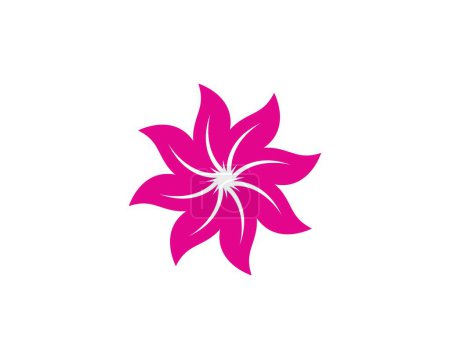 Téléchargez les photos : Modèle de logo de fleur, illustration colorée - en image libre de droit