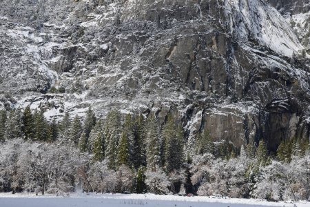 Photo for Winter landscape background of Yosemite National Park, California, United States - Royalty Free Image