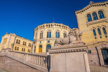 Photo for "View of the norwegian parliament in Oslo" - Royalty Free Image