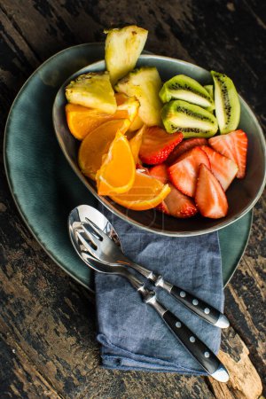 Photo for Close-up view of tasty organic fruit dessert - Royalty Free Image