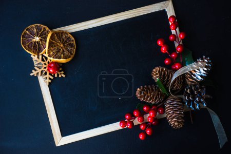Photo for Close-up shot of festive Christmas decor for background - Royalty Free Image