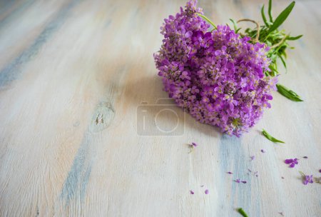 Photo for Summer table setting background view - Royalty Free Image