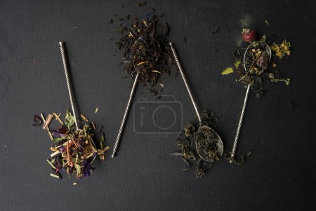 Téléchargez les photos : Gros plan de thé à base de plantes concept fond - en image libre de droit