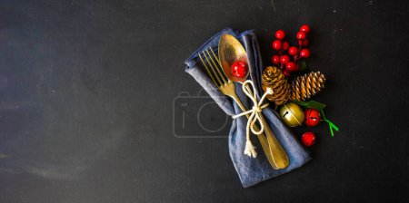 Photo for Close-up shot of festive Christmas decor for background - Royalty Free Image
