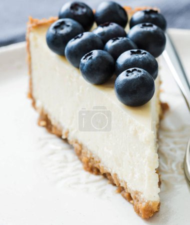 Photo for Close-up shot of delicious cheesecake for background - Royalty Free Image