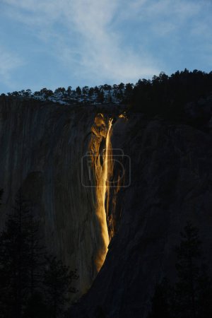Photo for Night view of firefalls - Royalty Free Image
