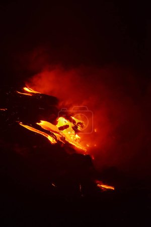 Photo for Lava flow in Hawaii background view - Royalty Free Image