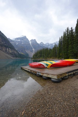 Photo for Moraine Lake and mountains - Royalty Free Image