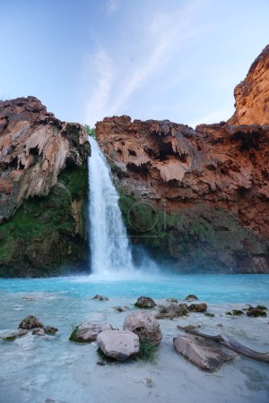Photo for Beautiful view of Havasu waterfall. Nature background - Royalty Free Image