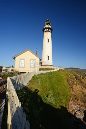 Photo for Pigeon Point Lighthouse on the rocks, California, USA. - Royalty Free Image
