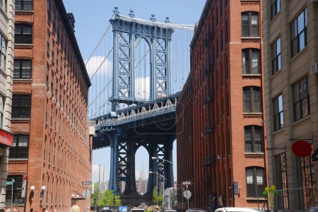 Téléchargez les photos : Vue du pont Manhattan, New York - en image libre de droit