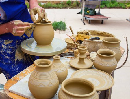 Photo for Making Clay Pot view - Royalty Free Image