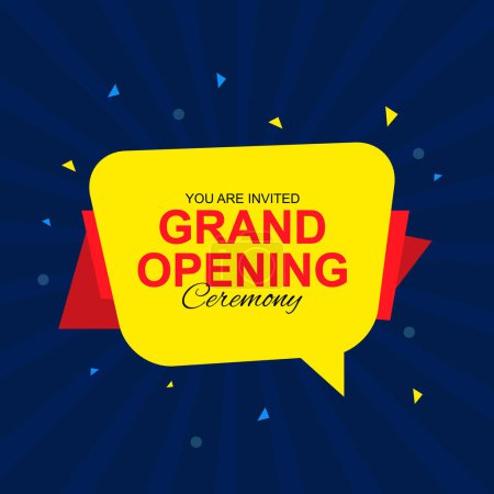 Photo for Grand Opening Card with Speech Bubble - Royalty Free Image