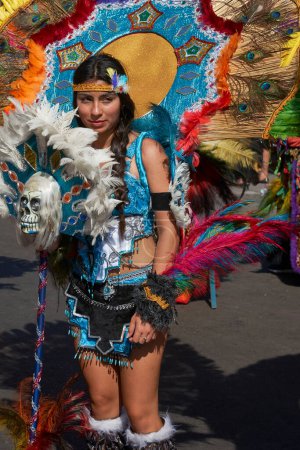 Photo for Tobas dancers at the Arica Carnival - Royalty Free Image