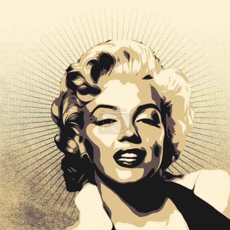 Photo for Digital portrait of Marylin Monroe - Royalty Free Image