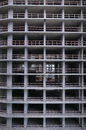Foto de Construcción de un edificio monolítico de varios pisos Textura - Imagen libre de derechos