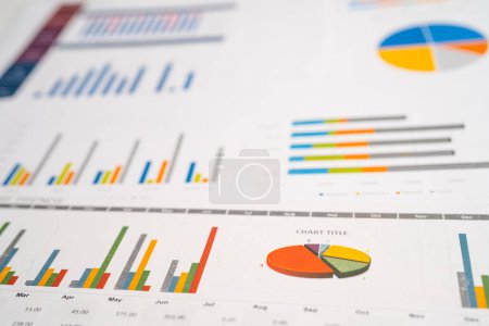 Photo for "Charts Graphs paper. Financial development, Banking Account, Statistics, Investment Analytic research data economy, Stock exchange Business office company meeting concept." - Royalty Free Image