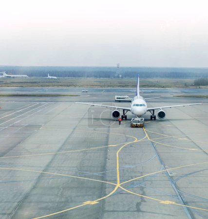 Photo for Plane parking in airport - Royalty Free Image