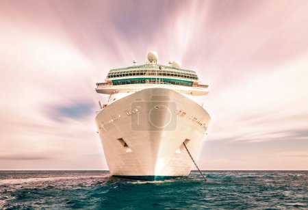 Photo for Cruise ship, colorful illustration - Royalty Free Image