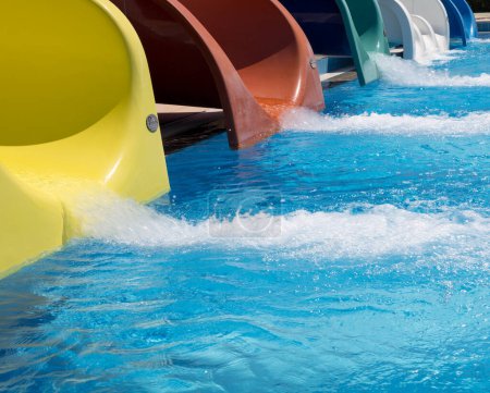 Photo for Water slides in aquapark - Royalty Free Image