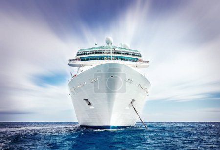 Photo for Cruise ship, colorful illustration - Royalty Free Image