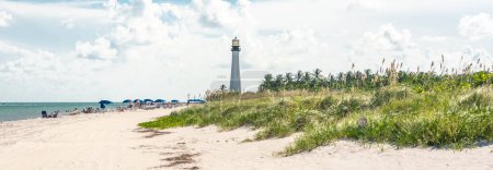 Photo for "Miami, USA - September 11, 2019: Cape Florida Lighthouse, Key Biscayne, Miami, Florida, USA" - Royalty Free Image