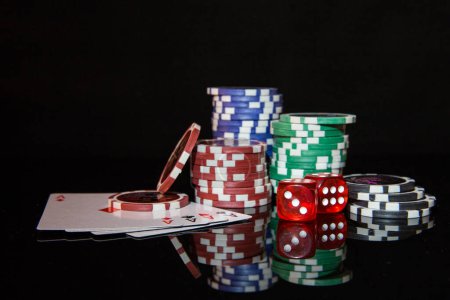 Photo for Set of poker chips - Royalty Free Image