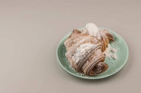 Photo for "Croissant on plate in the restaurant" - Royalty Free Image