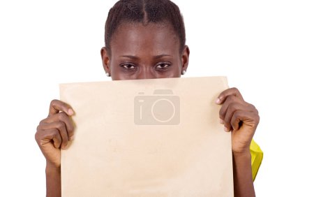Photo for Close-up of young girl with envelope. - Royalty Free Image