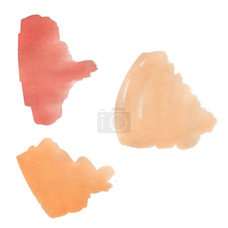 Photo for "Set of Colorful Watercolor Stains. Isolated Element." - Royalty Free Image