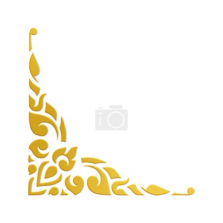 Photo for "Old antique stucco design vintage style isolated white background, use clipping path" - Royalty Free Image