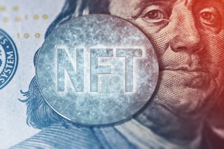 Photo for NFT on on us dollar. Close-up - Royalty Free Image