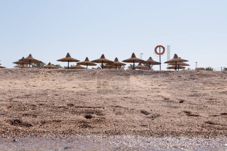 Photo for Umbrellas at Red Sea beach - Royalty Free Image