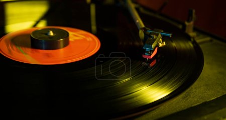 Photo for Turntable with vinyl record - Royalty Free Image