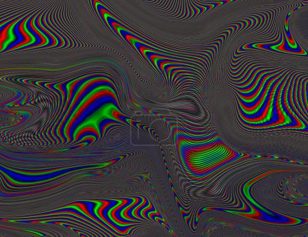 Photo for Psychedelic Rainbow Background LSD Colorful Wallpaper. Abstract Hypnotic Illusion. Hippie Retro Texture - Royalty Free Image