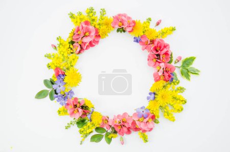 Photo for Wreath flowers. Beautiful floral background - Royalty Free Image